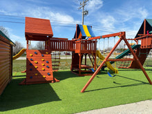 Load image into Gallery viewer, Original Double Zinger Fort and Playcenter with Wood Bridge
