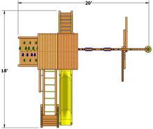 Load image into Gallery viewer, Turbo Deluxe Fort Combo 3 with Playhouse
