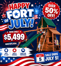 Load image into Gallery viewer, Turbo Deluxe Fort with Lower Level Enclosure and Cafe Table
